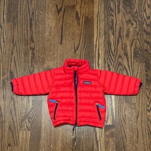 Patagonia Red and Navy Puffer Jacket